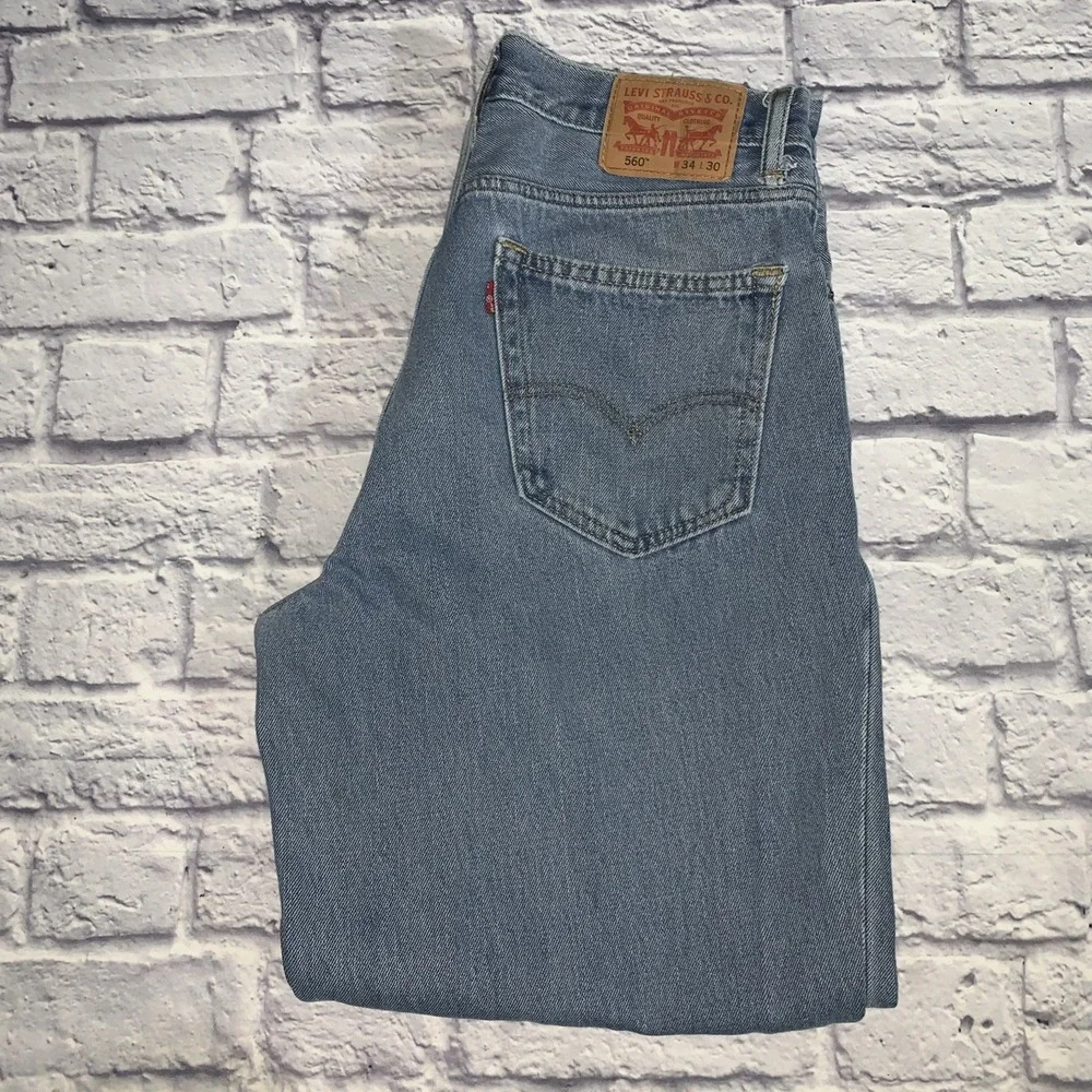 Levi's 560 Jeans Men's 34x30 Loose Comfort Fit Tapered Blue Denim